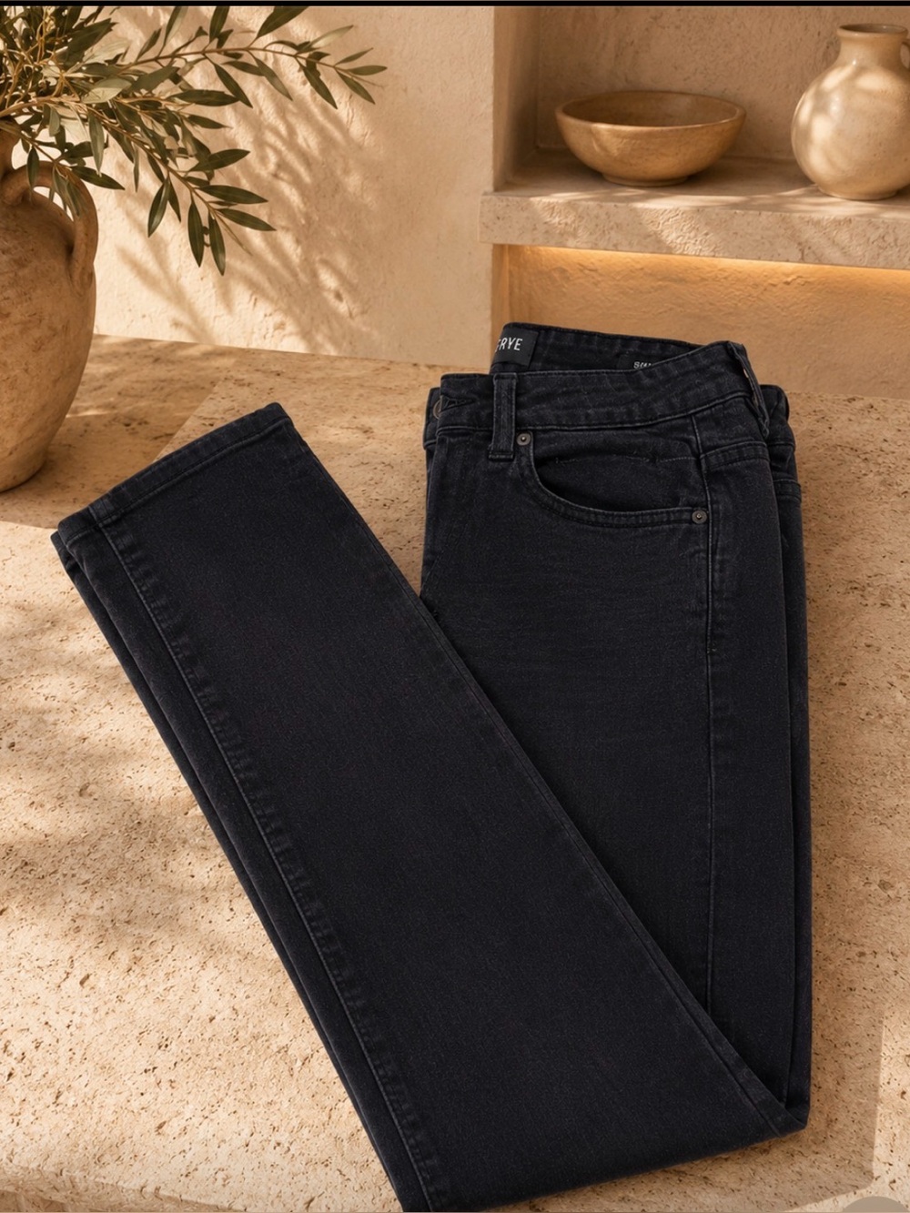 Kenneth Cole Slim Fit Black Jeans Men's Size 30x32 Stretch Denim Modern Classic